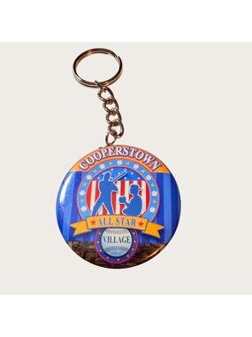 Cooperstown All Star Village Baseball Keychain Keyring Souvenir Travel Vacation